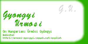 gyongyi urmosi business card