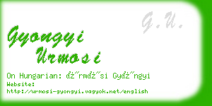 gyongyi urmosi business card